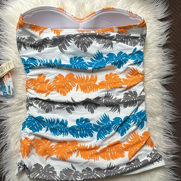 Tommy Bahama Tankini blue, orange, white Size SP NWT - Picture 4 of 11